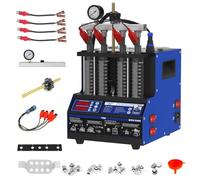 V308 Limpiador de inyectores de combustible, probador de limpieza por ultrasonidos con 9 modos de prueba, sistema de combustible de 4 cilindros, kit de herramientas de limpieza por inyección para