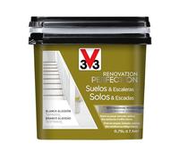 V33 Esmalte Renovation Perfection Suelos Blanco Algodón Satinado 0,75L