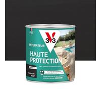 V33 - Saturador de madera exterior, color gris mate, para terrazas y muebles de jardín, alta resistencia al agua clorada, UV y grasa, sin limpieza y antideslizante, resina de origen vegetal, 0,75 L