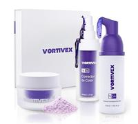 V34 Kit Blanqueador Dental 3 en 1: Espuma, Polvo y Suero con Fórmula Natural - Blanqueamiento Dental Profesional en Casa con Pasta Violeta Obsessive para Dientes Blancos al Instante y Quitar Manchas