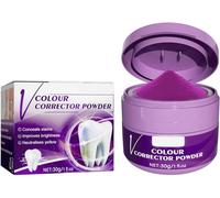V34 Purple Teeth Whitening Powder, Teeth Whitener - Teeth Whitening Powder Mint Flavor Tooth Powder Natural Teeth Whitening Color Corrector Purple Toothpaste Powder for Tooth Stain Removal (1PC)