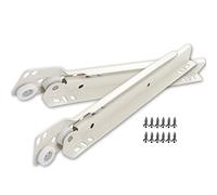 V3VOGUE Guías De Rodillo para Cajones, Guía Correderas para Cajones Muebles Cocina, Guía Telescópica Longitud 250 350 450 550mm, Montaje Lateral/Montaje Inferior, 1 Par, Blanca