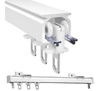 V3VOGUE Rieles De Cortina Corredera De Techo 50 100 150 200 300 400 500 600 Cm Pista De Cortina, Rieles De Cortina De Pared De Aluminio Robusto, para Colgar Cortinas Resistentes
