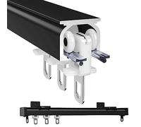 V3VOGUE Rieles De Cortina Corredera De Techo 50 100 150 200 300 400 500 600 Cm Pista De Cortina, Rieles De Cortina De Pared De Aluminio Robusto, para Colgar Cortinas Resistentes