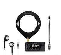 V4 SI4732 - Receptor de radio DSP con chip de control ESP32-S3, carcasa de metal CNC o ABS, recepción FM AM LSB USB, conmutación de antena Hi-Z, antena telescópica, batería de 800 mAh (auriculares CNC
