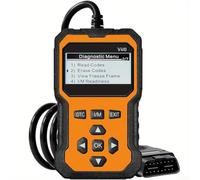 V410 Escáner de diagnóstico de fallas automotrices, lector de código OBD2 para inspección del motor, soporta 9 protocolos, flujo de datos y marco congelado, 8 idiomas (amarillo)