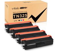 v4ink 4 Paquete Nuevo Reemplazo de Compatible Cartucho de tóner láser Brother TN325 para HL-4150CDN HL-4140CN HL-4570CDW HL-4570CDWT MFC-9460CDN MFC-9465CDN DCP-9055CDN HL-L8250CDN MFC-L8650CDW