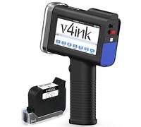 v4ink Impresora de Inyección de Tinta de Mano BENTSAI (BT-HH6105B2) con Pantalla Táctil LED HD de 4,3 Pulgadas para Código de Barras, QR-Code, Fecha de Producción y Logotipo de Bricolaje