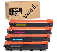 v4ink TN241 TN245 Tóner Compatible para Brother TN-241 (4Pack-KCMY)
