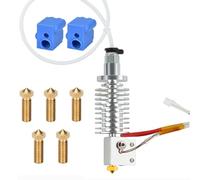 V5 J-Head Volcano Hotend de 24 V 45 W mejorado de alto flujo, 2 calcetines de silicona de 300 ℃ + 5 boquillas de 0.4 mm compatibles con ANYCUBIC Vyper/Kobra Max/Kobra Plus piezas de impresora 3D