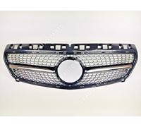 V6 Auto Parts - Rejilla delantera para radiador estilo diamante, color negro, compatible con Mercedes Clase A W176, coche, rejilla de vehículo, rejilla de diamante para parachoques delantero