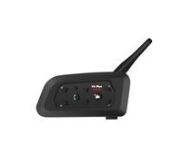 V6 Motorcycle Helmet Headset with 1500M BT Interphone Communicator for 6 Riders Waterproof