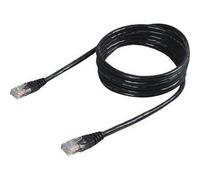 V7 Cable de conexión CAT5E RJ45 macho a macho, negro (14 pies)