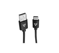 V7 - Cable USB negro con conector USB 2.0 A macho a USB-C macho 2m 6.6ft