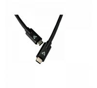 V7 - Cable USB negro con conector USB-C macho a USB-C macho 2m 6.6ft