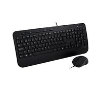 V7 teclado usb de tamaÑo completo con reposamuÑecas y combo de ratÓn para ambidiestros - es