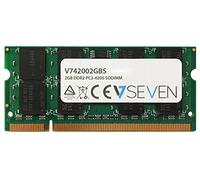 V7 V742002GBS V7 2GB DDR2 PC2-4200 533Mhz SO DIMM Notebook módulo de memoria - V742002GBS, verde