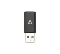 V7 - V7USB3AC cambiador de género para cable USB A USB C Negro