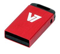 V7 VU24GCR-RED-2E V7 Unidad de memoria flash USB 2.0 nano 4 GB, roja