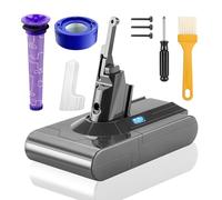 V8 Batería para Dyson, 7200 mAh V 8 SV10, batería de ion de litio de repuesto para Dyson V8 Absolute/Animal/Fluffy/Motorhead Exclusive aspirador de mano con 2 filtros y 3 tornillos