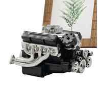 V8 Engine Model, Metal Resin US Style Display Piece Educational Novelty Toy for Class Learning, Desk Decoration, Home, Office, Workshop Collectible