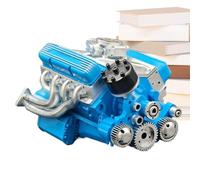 V8 Engine Model Resin Building Block, Educational Science Toy for Kids, Realistic Mechanical Display for Desk, Room Decor, Bookshelf, Learning Game Gift, 5,91 x 4,33 x 4,13 pulgadas