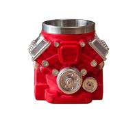 V8 Engine Mug - Vintage Beverage Container, Retro V8 Coffee Drinkware Mug | Double Wall Milk Cup For Car Enthusiasts Mechanics Engineers Fathers Men Boyfriends Birthday Holiday Christmas Garage Juice