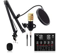 V8, tarjeta de sonido en vivo con efectos, mezclador de audio USB de 2 canales, amplificador de consolas de mezcla de sonido, micro cambiador de voz portátil, máquina de