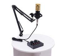 V8 Tarjeta de sonido en vivo, interfaz de audio, mezclador, distorsión de voz, tarjeta de sonido en vivo, tarjeta de sonido estéreo profesional en vivo, micrófono dinámico, tarjeta de sonido de