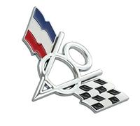 V8 US & Racing Checkered Flag Emblem Decal 3D Badge Placa adhesiva para Universal Car Styling Trunk Tailgate