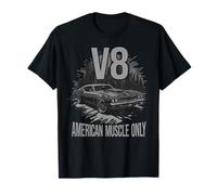 V8 Vintage American Muscle Only Car Cilindrada V8 Camiseta