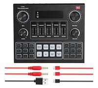 V9 Tarjeta de sonido en vivo, V9 Tarjeta de sonido en vivo BT Acompañamiento Mezclador de audio con efectos de sonido Transmisión Red de grabación Cantando en teléfonos portátiles