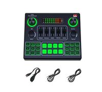 V9SJ - Tarjeta de sonido en vivo con 12 escenas con ruido que reduce el cambio de voz en actuaciones en vivo y software compatible con PC móvil para juegos