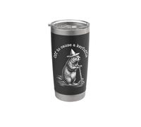 Va a causar un lío: divertido dicho meme Scooter Capybara Vaso térmico de acero inoxidable de doble pared