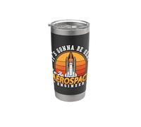 Va a estar bien Ingeniería Ingeniero aeroespacial retro Vaso térmico de acero inoxidable de doble pared