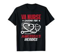Va Nurse Americas Heros Merica Bandera de Estados Unidos Patriot Veterans Day Camiseta