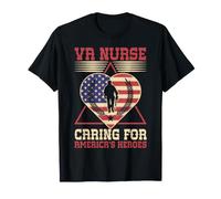 Va Nurse Americas Heros Merica Bandera de Estados Unidos Patriot Veterans Day Camiseta