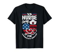 Va Nurse Americas Heros Merica Bandera de Estados Unidos Patriot Veterans Day Camiseta