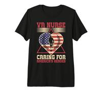 Va Nurse Americas Heros Merica Bandera de Estados Unidos Patriot Veterans Day Camiseta Premium