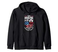 Va Nurse Americas Heros Merica Bandera de Estados Unidos Patriot Veterans Day Sudadera con Capucha