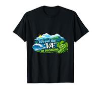 VA Vacation State Pride Design Ocean Mountains Uvas Camiseta