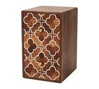 vA5cM7rK mesita de Noche del Dormitorio Mesita de Noche con Dos cajones, Panel Bicolor, Mango Dorado pequeño for Almacenamiento en Dormitorio(Bruin)