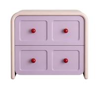 vA5cM7rK mesita de Noche del Dormitorio Mesita de Noche diseño Dos Tonos con Tirador Redondo pequeño Doble cajón for Dormitorio(Purple,Grande)