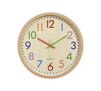 vA5cM7rK Relojes Colgantes Reloj de Pared Madera Creativo Tridimensional 8 Pulgadas, sin tictac, Adecuado for Estudio, Biblioteca, Dormitorio, Sala Estar (Pilas no Incluidas)