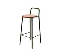 vA5cM7rK taburetes de Bar Modernos Silla de Bar Minimalista y Verde for el hogar, Restaurante, Exterior e Interior, Taburete Alto Hierro, Madera(Grande)