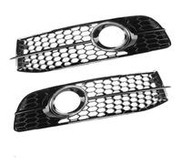 VAAKLM Compatible con A6 para Sline C6 2008 2009 2010 2011 Luz Antiniebla del Parachoques Delantero Cubierta De Rejilla De Lámpara Malla De Panal 4F0807682Q01C Rejilla Luz Antiniebla(Chrome)