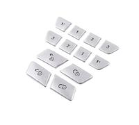 VAAKLM Pegatina para botón de elevalunas Compatible con para C-W204 2007 2008 2009 2010 2011 2012 2013 2014 Pegatina Cubierta Embellecedora con Memoria Cerradura Puerta Coche