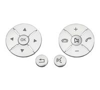 VAAKLM Pegatina para botón de elevalunas Compatible con para Clase-C para W204 2008 2009 2010, Embellecedor De Botones para Volante, Adhesivo para Interior De Coche, Accesorios