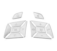 VAAKLM Pegatina para botón de elevalunas Compatible con para SLK para R172 2011 2012 2013 2014 2015 Embellecedor De Botón para Volante De Coche,(White)