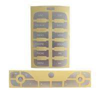 VAAKLM Pegatinas botón Coche Compatible con Ford para S-MAX 2011 Pegatinas para Coche Reparar Los Botones Radio Reparación De Aire Acondicionado Pegatina Accesorios Interiores